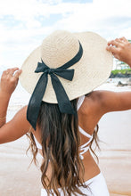 Load image into Gallery viewer, Bow Accent Peasant Sun Hat
