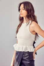 Load image into Gallery viewer, SMOCKED CRISS CROSS BACK TOP
