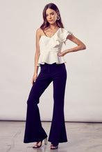 Load image into Gallery viewer, ONE SHOULDER RUFFLE PEPLUM TOP
