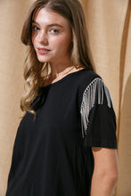 Load image into Gallery viewer, Rhinestone Fringe T Shirt
