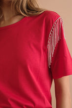 Load image into Gallery viewer, Rhinestone Fringe T Shirt
