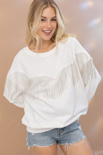 Load image into Gallery viewer, Rhinestone Fringe Pullover Top
