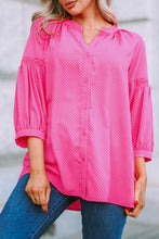 Load image into Gallery viewer, Pink Boho Dotted Print Shirt with Buttons
