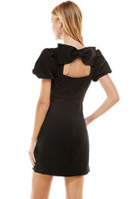 Load image into Gallery viewer, Bubble Sleeve Bow Back Dress
