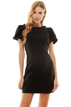 Load image into Gallery viewer, Bubble Sleeve Bow Back Dress
