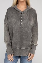 Load image into Gallery viewer, French Terry Acid Wash Kangaroo Pocket Hoodie
