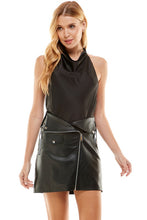 Load image into Gallery viewer, Satin Cowl Neck Halter Top
