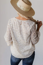 Load image into Gallery viewer, Leopard Crew Neck Long Sleeve Blouse
