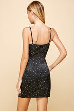 Load image into Gallery viewer, Satin Polka Dot Cowl Neck Dress
