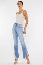 Load image into Gallery viewer, HIGH RISE LEG DISTRESS BOOTCUT JEANS
