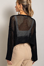 Load image into Gallery viewer, EYELET KNIT CARDIGAN
