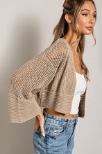 Load image into Gallery viewer, EYELET KNIT CARDIGAN
