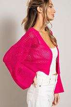 Load image into Gallery viewer, EYELET KNIT CARDIGAN
