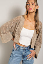 Load image into Gallery viewer, EYELET KNIT CARDIGAN
