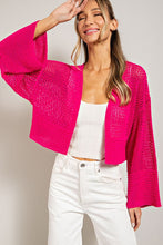 Load image into Gallery viewer, EYELET KNIT CARDIGAN
