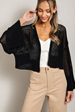 Load image into Gallery viewer, EYELET KNIT CARDIGAN
