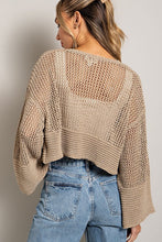 Load image into Gallery viewer, EYELET KNIT CARDIGAN
