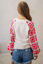 Load image into Gallery viewer, Knit Crochet Detailed Long Sleeve Sweater
