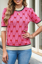 Load image into Gallery viewer, Mock Neck Half Sleeve Knit Top
