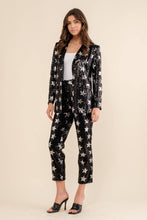 Load image into Gallery viewer, 32717SET - Star Sequin Single Blazer with Pants Set: SMALL / HOT PINK
