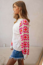 Load image into Gallery viewer, Knit Crochet Detailed Long Sleeve Sweater
