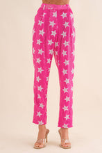 Load image into Gallery viewer, 32717SET - Star Sequin Single Blazer with Pants Set: SMALL / HOT PINK
