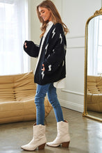 Load image into Gallery viewer, Lightning Bolt Oversized Open Sweater Cardigan
