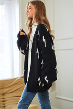 Load image into Gallery viewer, Lightning Bolt Oversized Open Sweater Cardigan
