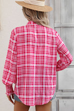 Load image into Gallery viewer, Plaid Lantern Sleeve Shirt
