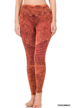 Load image into Gallery viewer, MINERAL WASHED WIDE WAISTBAND MOTO LEGGINGS
