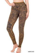 Load image into Gallery viewer, MINERAL WASHED WIDE WAISTBAND MOTO LEGGINGS
