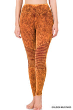 Load image into Gallery viewer, MINERAL WASHED WIDE WAISTBAND MOTO LEGGINGS
