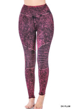 Load image into Gallery viewer, MINERAL WASHED WIDE WAISTBAND MOTO LEGGINGS
