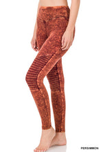 Load image into Gallery viewer, MINERAL WASHED WIDE WAISTBAND MOTO LEGGINGS
