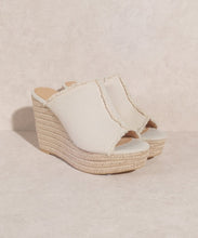 Load image into Gallery viewer, OASIS SOCIETY Bliss   Distressed Linen Wedge
