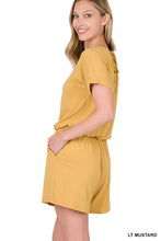 Load image into Gallery viewer, ROMPER WITH ELASTIC WAIST &amp; BACK KEYHOLE OPENING
