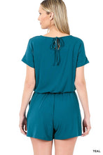 Load image into Gallery viewer, ROMPER WITH ELASTIC WAIST &amp; BACK KEYHOLE OPENING
