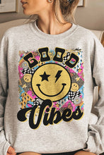 Load image into Gallery viewer, GOOD VIBES COLLAGE GRAPHIC SWEATSHIRT
