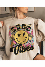 Load image into Gallery viewer, GOOD VIBES COLLAGE GRAPHIC SWEATSHIRT
