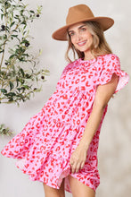 Load image into Gallery viewer, Double Take Short Flounce Sleeve Tiered Dress
