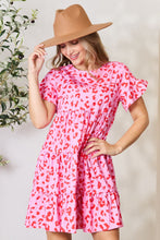 Load image into Gallery viewer, Double Take Short Flounce Sleeve Tiered Dress
