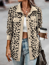 Load image into Gallery viewer, Full Size Leopard Buttoned Jacket
