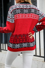 Load image into Gallery viewer, Christmas Ribbed Trim Sweater
