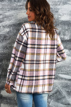 Load image into Gallery viewer, Double Take Plaid Button Front Shirt Jacket with Breast Pockets
