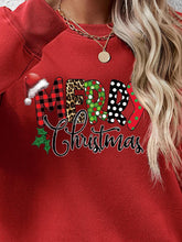 Load image into Gallery viewer, MERRY CHRISTMAS Round Neck Dropped Shoulder Sweatshirt
