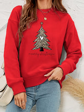 Load image into Gallery viewer, Christmas Tree Graphic Crewneck Sweatshirt
