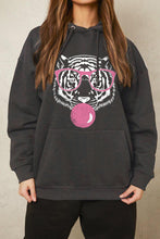 Load image into Gallery viewer, Simply Love Simply Love Full Size Dropped Shoulder Tiger Graphic Hoodie
