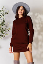 Load image into Gallery viewer, Double Take Round Neck Long Sleeve Mini Dress with Pockets
