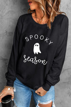 Load image into Gallery viewer, Round Neck Long Sleeve SPOOKY SEASON Graphic Sweatshirt
