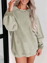 Load image into Gallery viewer, Round Neck Dropped Shoulder Sweatshirt
